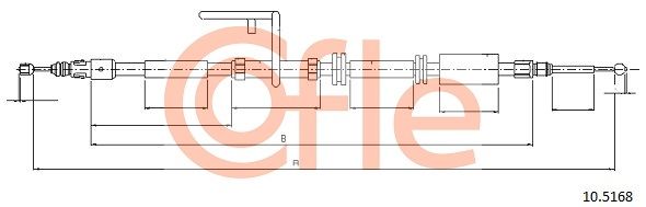 COFLE 92.10.5168 Cable Pull, parking brake