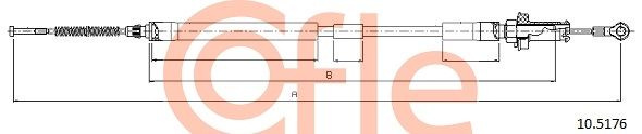 COFLE 92.10.5176 Cable Pull, parking brake