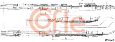 Cable Pull, parking brake COFLE 92.10.5222