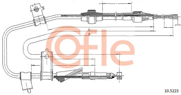 COFLE 92.10.5223 Cable Pull, parking brake
