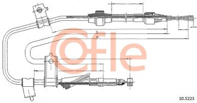 Cable Pull, parking brake COFLE 92.10.5223
