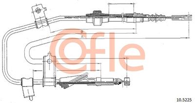 Cable Pull, parking brake COFLE 92.10.5225