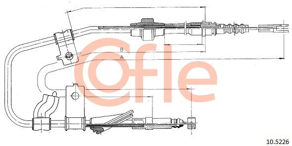 COFLE 92.10.5226 Cable Pull, parking brake