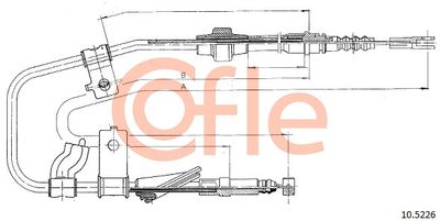 Cable Pull, parking brake COFLE 92.10.5226