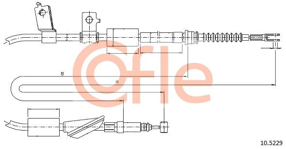 COFLE 92.10.5229 Cable Pull, parking brake