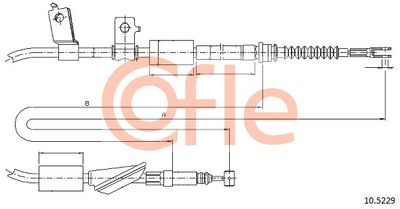 Cable Pull, parking brake COFLE 92.10.5229