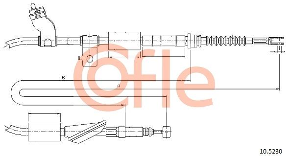 COFLE 92.10.5230 Cable Pull, parking brake