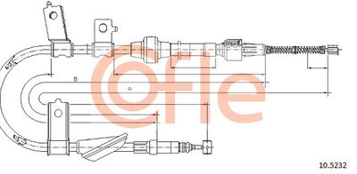 Cable Pull, parking brake COFLE 92.10.5232