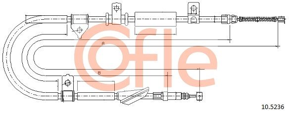 COFLE 92.10.5236 Cable Pull, parking brake