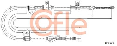 Cable Pull, parking brake COFLE 92.10.5236