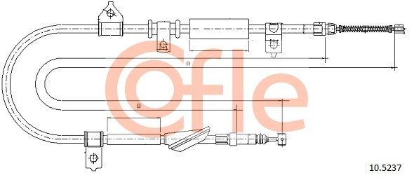 COFLE 92.10.5237 Cable Pull, parking brake