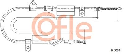 Cable Pull, parking brake COFLE 92.10.5237