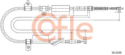Cable Pull, parking brake COFLE 92.10.5238