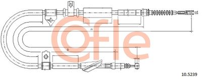 Cable Pull, parking brake COFLE 92.10.5239