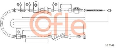 Cable Pull, parking brake COFLE 92.10.5242