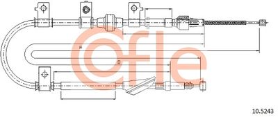 Cable Pull, parking brake COFLE 92.10.5243