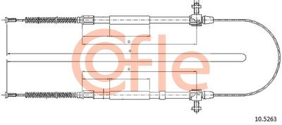 Cable Pull, parking brake COFLE 92.10.5263