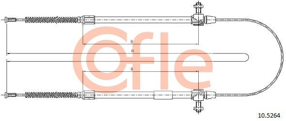 COFLE 92.10.5264 Cable Pull, parking brake