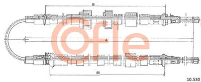Cable Pull, parking brake COFLE 92.10.530