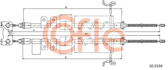 COFLE 92.10.5334 Cable Pull, parking brake