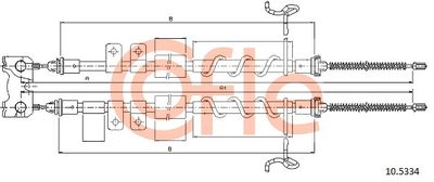Cable Pull, parking brake COFLE 92.10.5334