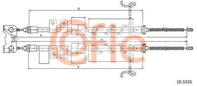Cable Pull, parking brake COFLE 92.10.5335