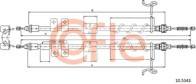 Cable Pull, parking brake COFLE 92.10.5343