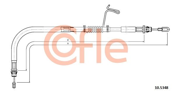 COFLE 92.10.5348 Cable Pull, parking brake