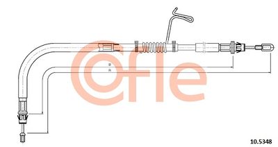 Cable Pull, parking brake COFLE 92.10.5348