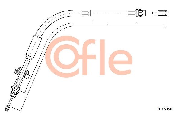COFLE 92.10.5350 Cable Pull, parking brake