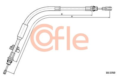 Cable Pull, parking brake COFLE 92.10.5350