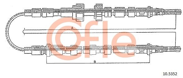 COFLE 92.10.5352 Cable Pull, parking brake