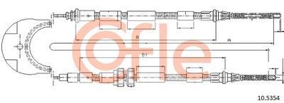 Cable Pull, parking brake COFLE 92.10.5354