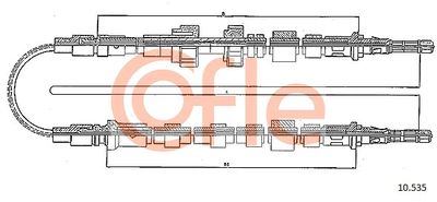 Cable Pull, parking brake COFLE 92.10.535