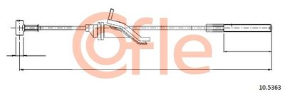 Cable Pull, parking brake COFLE 92.10.5363