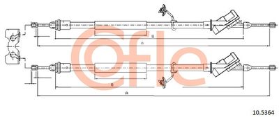Cable Pull, parking brake COFLE 92.10.5364