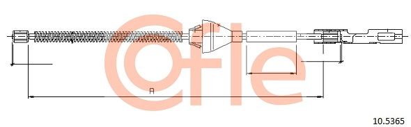 COFLE 92.10.5365 Cable Pull, parking brake