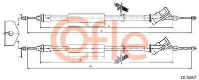 Cable Pull, parking brake COFLE 92.10.5367