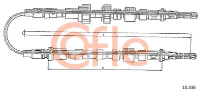Cable Pull, parking brake COFLE 92.10.536