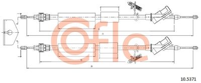 Cable Pull, parking brake COFLE 92.10.5371