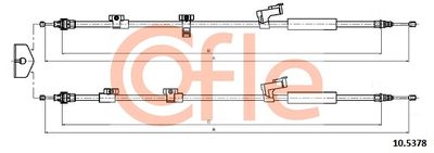 Cable Pull, parking brake COFLE 92.10.5378
