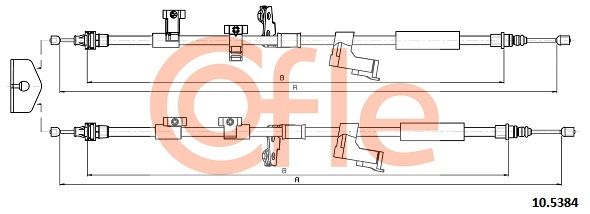 COFLE 92.10.5384 Cable Pull, parking brake
