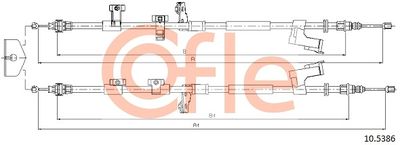 Cable Pull, parking brake COFLE 92.10.5386