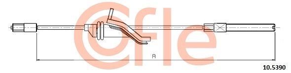 COFLE 92.10.5390 Cable Pull, parking brake