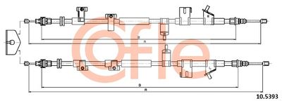 Cable Pull, parking brake COFLE 92.10.5393