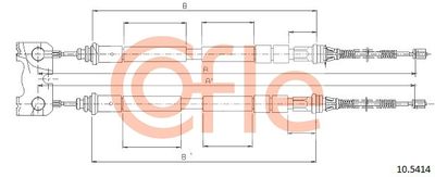 Cable Pull, parking brake COFLE 92.10.5414