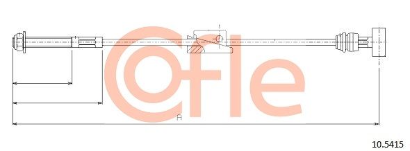 COFLE 92.10.5415 Cable Pull, parking brake