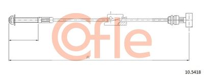 Cable Pull, parking brake COFLE 92.10.5418