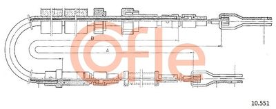 Cable Pull, parking brake COFLE 92.10.551