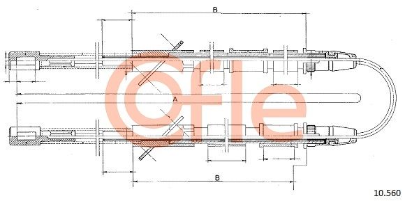 COFLE 92.10.560 Cable Pull, parking brake